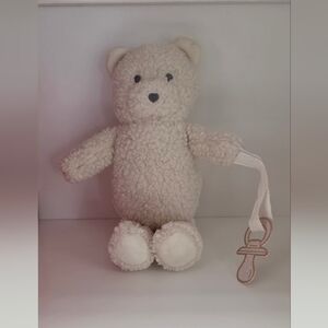 Plush Teddy Bear with Pacifier Holder